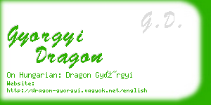 gyorgyi dragon business card